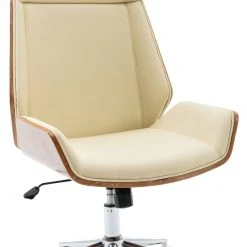 CLP Bürostuhl Breda Kunstleder Walnuss/creme