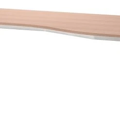 Lullmann Freiformtisch Helsinki - 680-760 X 1800 X 1000/800 Mm - 4-Fuß-Gestell - Weißaluminium/nussbaum