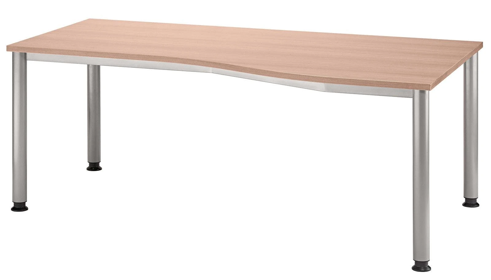 Lullmann Freiformtisch Quebec - 680-760 X 2000 X 1200/800 Mm - 4-Fuß-Gestell - Weißaluminium/weiß 9 Lullmann Freiformtisch Quebec - 680-760 X 2000 X 1200/800 Mm - 4-Fuß-Gestell - Weißaluminium/weiß – Bild 7