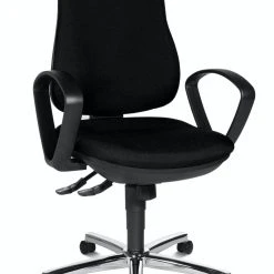 Lullmann Bürodrehstuhl Schwarz Bandscheiben Schreibtischstuhl Gepolstert 210160
