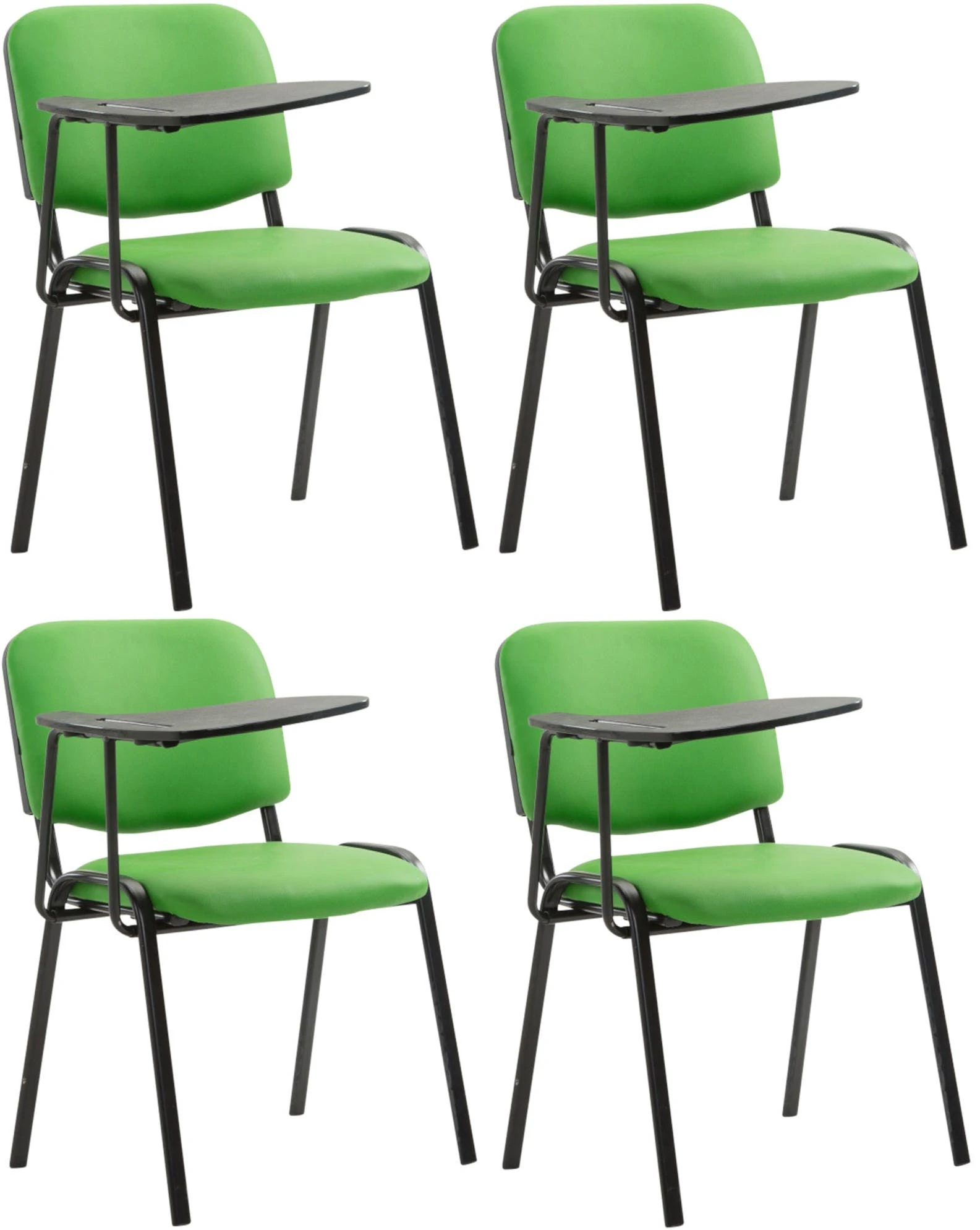 CLP 4er Set Stühle Ken Mit Klapptisch Kunstleder Weiß 5 CLP 4er Set Stühle Ken Mit Klapptisch Kunstleder Weiß – Bild 3