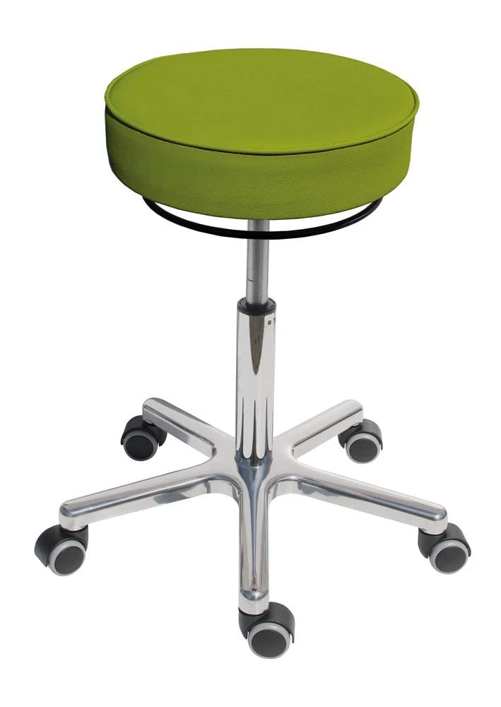 PROREGAL Klassischer Hocker Indianapolis Mit Rollen | Kunstlederpolsterung In Grün 4 PROREGAL Klassischer Hocker Indianapolis Mit Rollen | Kunstlederpolsterung In Grün – Bild 2