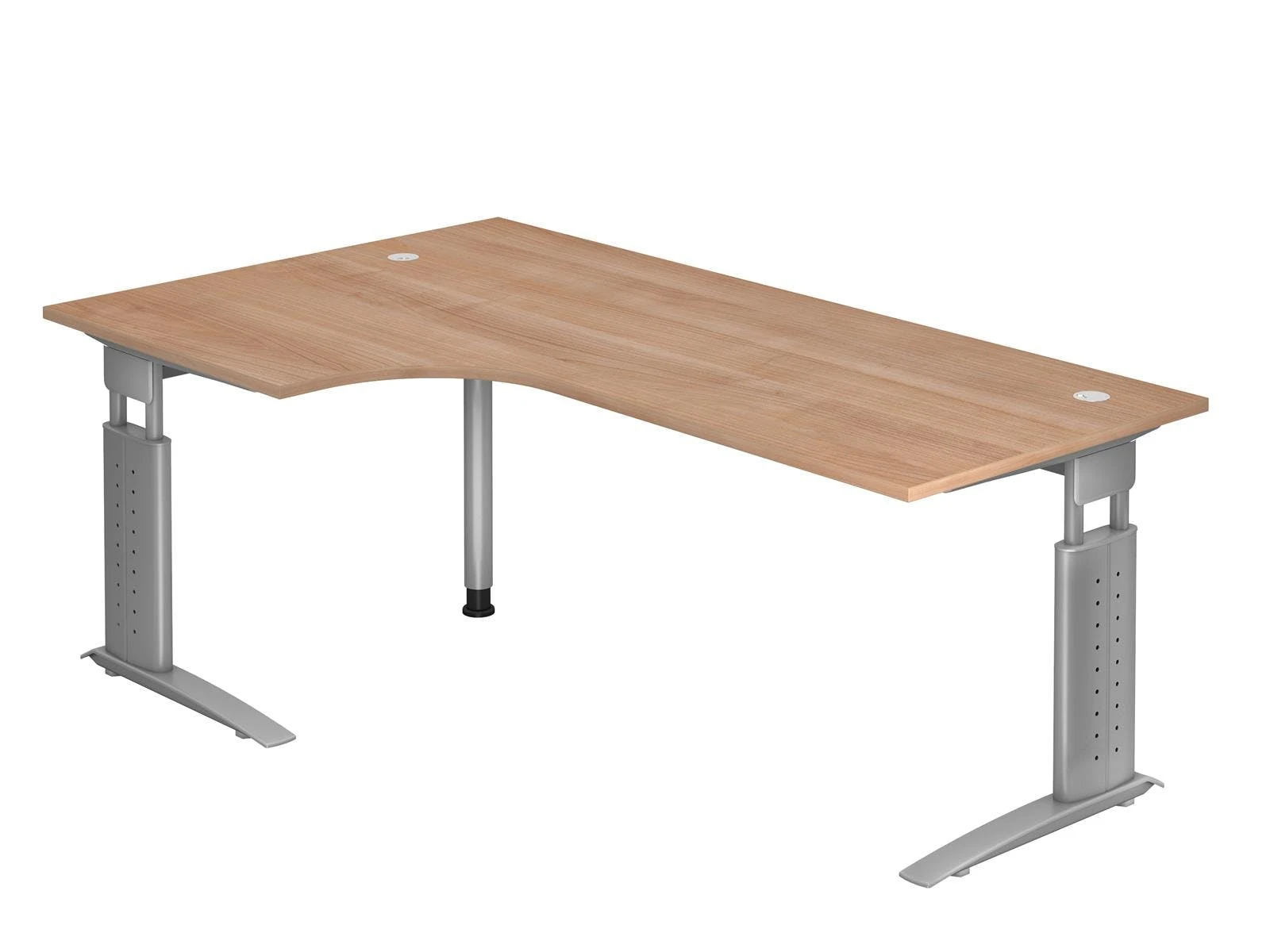 Lullmann Freiformtisch Canberra - 650-850 X 2000 X 1200/800 Mm - C-Fuß Design - Weißaluminium/weiß 7 Lullmann Freiformtisch Canberra - 650-850 X 2000 X 1200/800 Mm - C-Fuß Design - Weißaluminium/weiß – Bild 5
