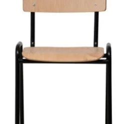 PROREGAL Stapelstuhl Antelope | HxBxT 80x38x41 Cm | Schwarz-Buche