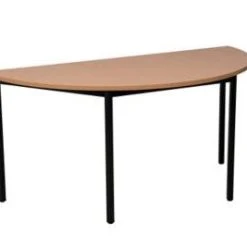 PROREGAL Bürotisch Wolf | Halbkreis | HxBxT 75x160x80 Cm | Schwarz-Buche -Konftel Geschäft a49056bf 6274 4833 9d58 366b66418528