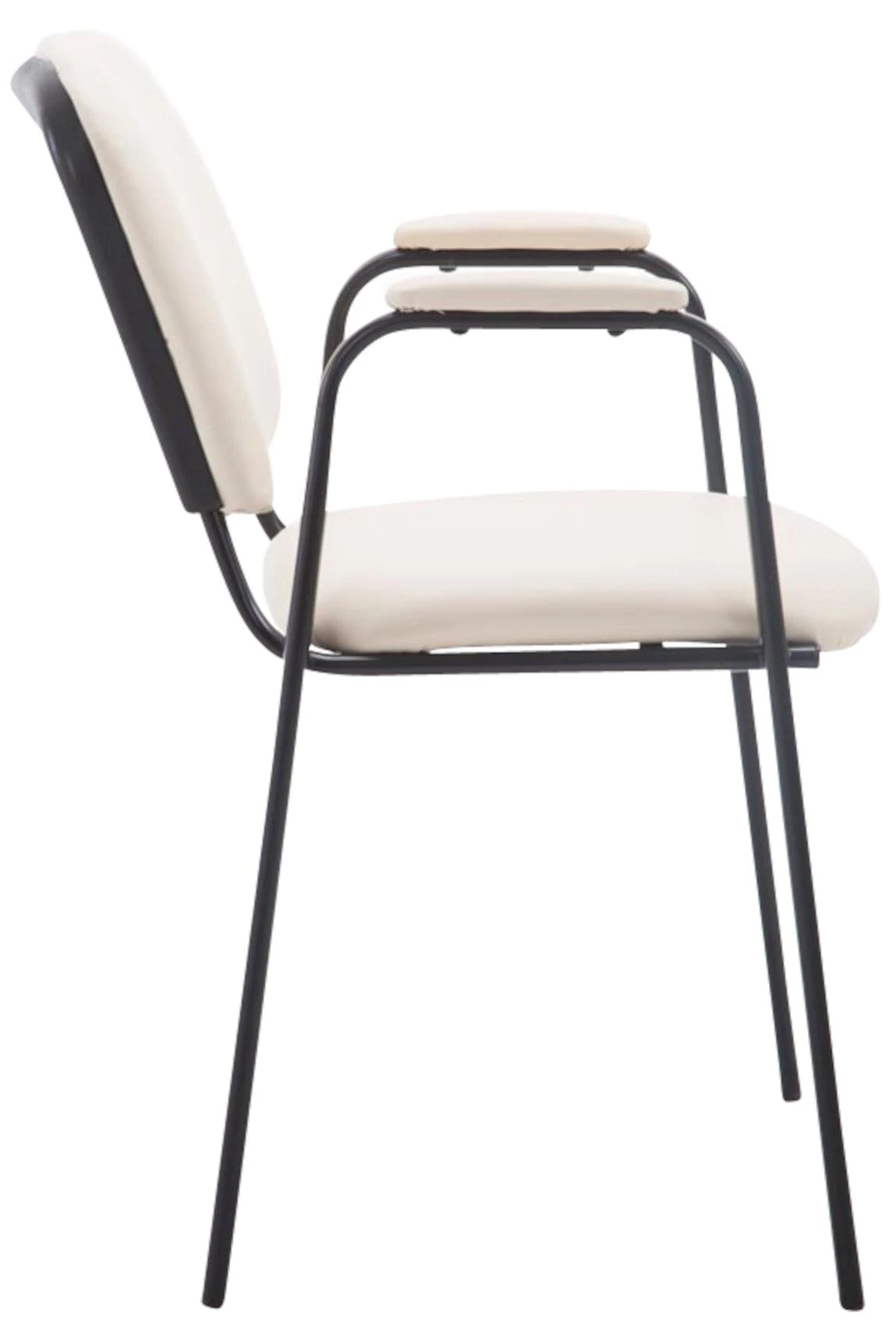 CLP 4er Set Besucherstühle Ken PRO Kunstleder Creme 8 CLP 4er Set Besucherstühle Ken PRO Kunstleder Creme – Bild 6