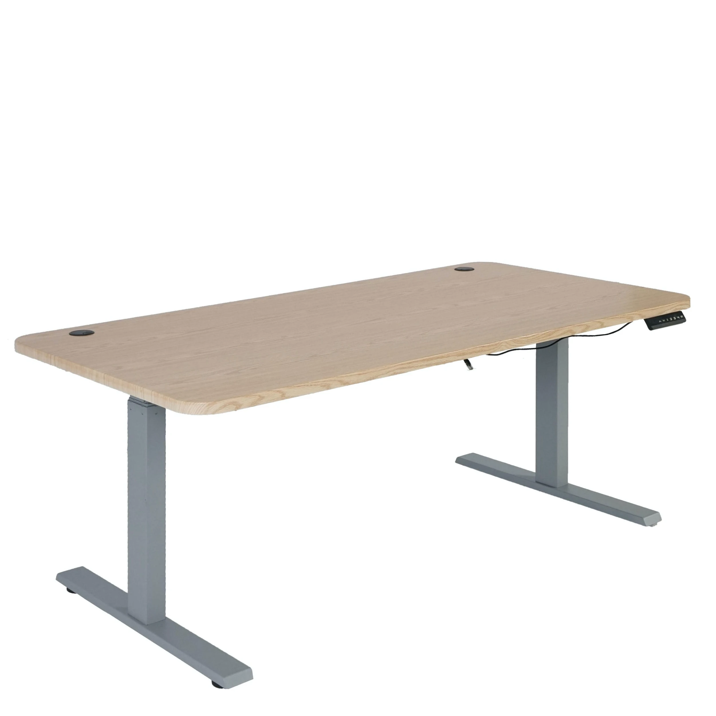Null Schreibtisch HWC-D40, Computertisch, Elektrisch Höhenverstellbar 160x80cm 53kg ~ Kirsch-Dekor, Grau 5 Null Schreibtisch HWC-D40, Computertisch, Elektrisch Höhenverstellbar 160x80cm 53kg ~ Kirsch-Dekor, Grau – Bild 3