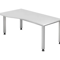 Lullmann Freiformtisch Quebec - 680-760 X 1800 X 1000/800 Mm - 4-Fuß-Gestell - Weißaluminium/lichtgrau -Konftel Geschäft ba8aca0a 4e14 48f9 b062 75d9b4542257 3