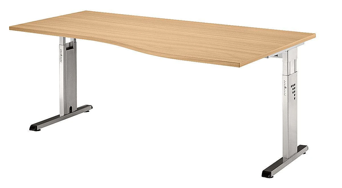Lullmann Freiformtisch Canberra - 650-850 X 2000 X 1200/800 Mm - C-Fuß Design - Weißaluminium/weiß 8 Lullmann Freiformtisch Canberra - 650-850 X 2000 X 1200/800 Mm - C-Fuß Design - Weißaluminium/weiß – Bild 6