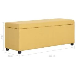 VidaXL Bank Mit Staufach 116 Cm Gelb Polyester -Konftel Geschäft ca02f820 d288 47c1 a12f eb2f614cc82f