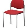 Null Besucherstuhl, 4-Fuß Verchromt, Sitz Rot, Rücken Rot -Konftel Geschäft d0c1d4e8 9ede 499a 9d46 d4e0181c950d