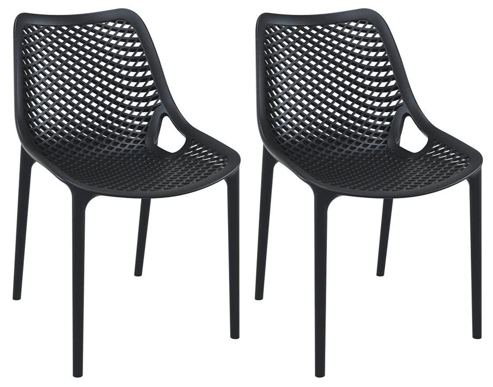 CLP 2er Set Stuhl Air Schwarz 3 CLP 2er Set Stuhl Air Schwarz