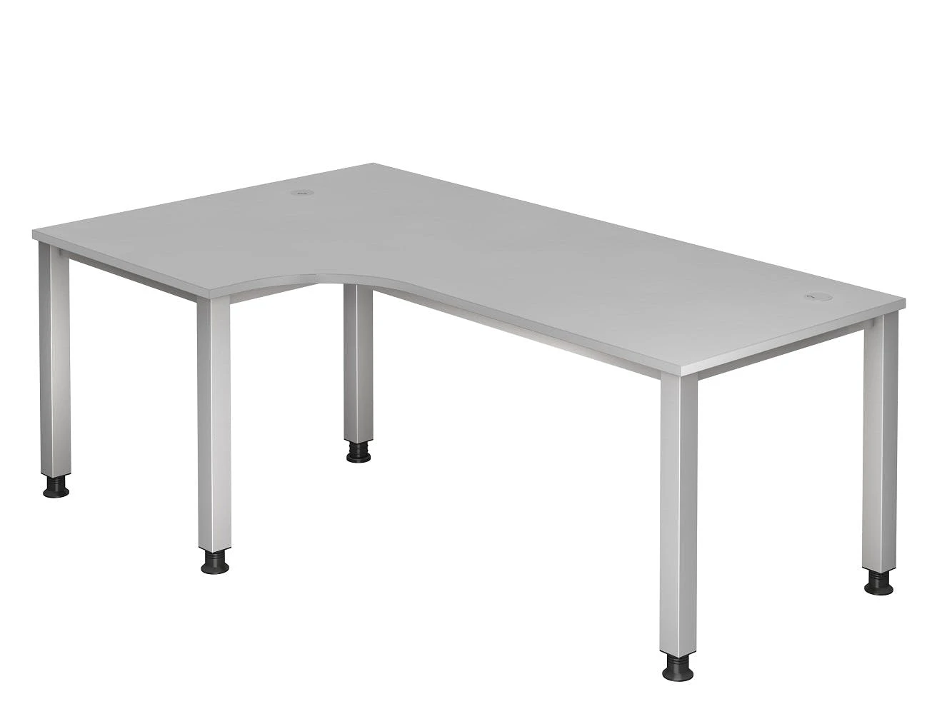 Lullmann Freiformtisch Quebec - 680-760 X 2000 X 1200/800 Mm - 4-Fuß-Gestell - Weißaluminium/weiß 7 Lullmann Freiformtisch Quebec - 680-760 X 2000 X 1200/800 Mm - 4-Fuß-Gestell - Weißaluminium/weiß – Bild 5