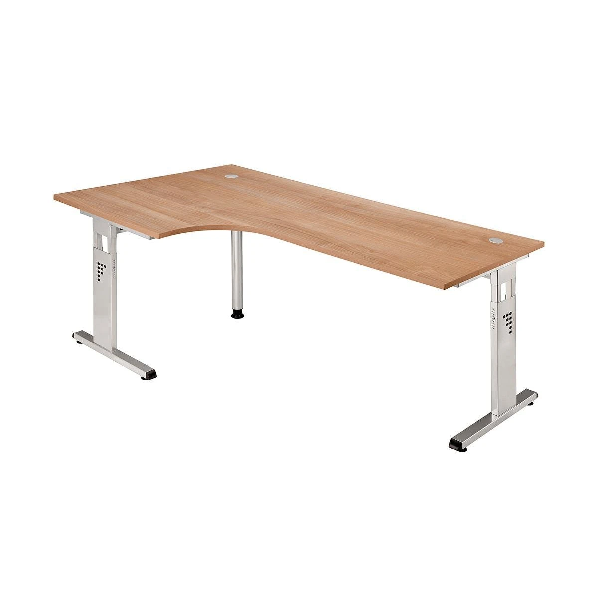 Lullmann Freiformtisch Canberra - 650-850 X 1800 X 1000/800 Mm - C-Fuß Design - Weißaluminium/ahorn 8 Lullmann Freiformtisch Canberra - 650-850 X 1800 X 1000/800 Mm - C-Fuß Design - Weißaluminium/ahorn – Bild 6