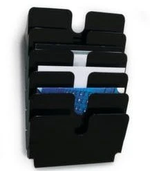 Durable Wandprospekthalter, HxBxT 520x340x100mm, F. 6xDIN A4quer, Ablage(n) Schwarz