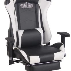 CLP Racing Bürostuhl Turbo Mit Fußablage Schwarz/weiß