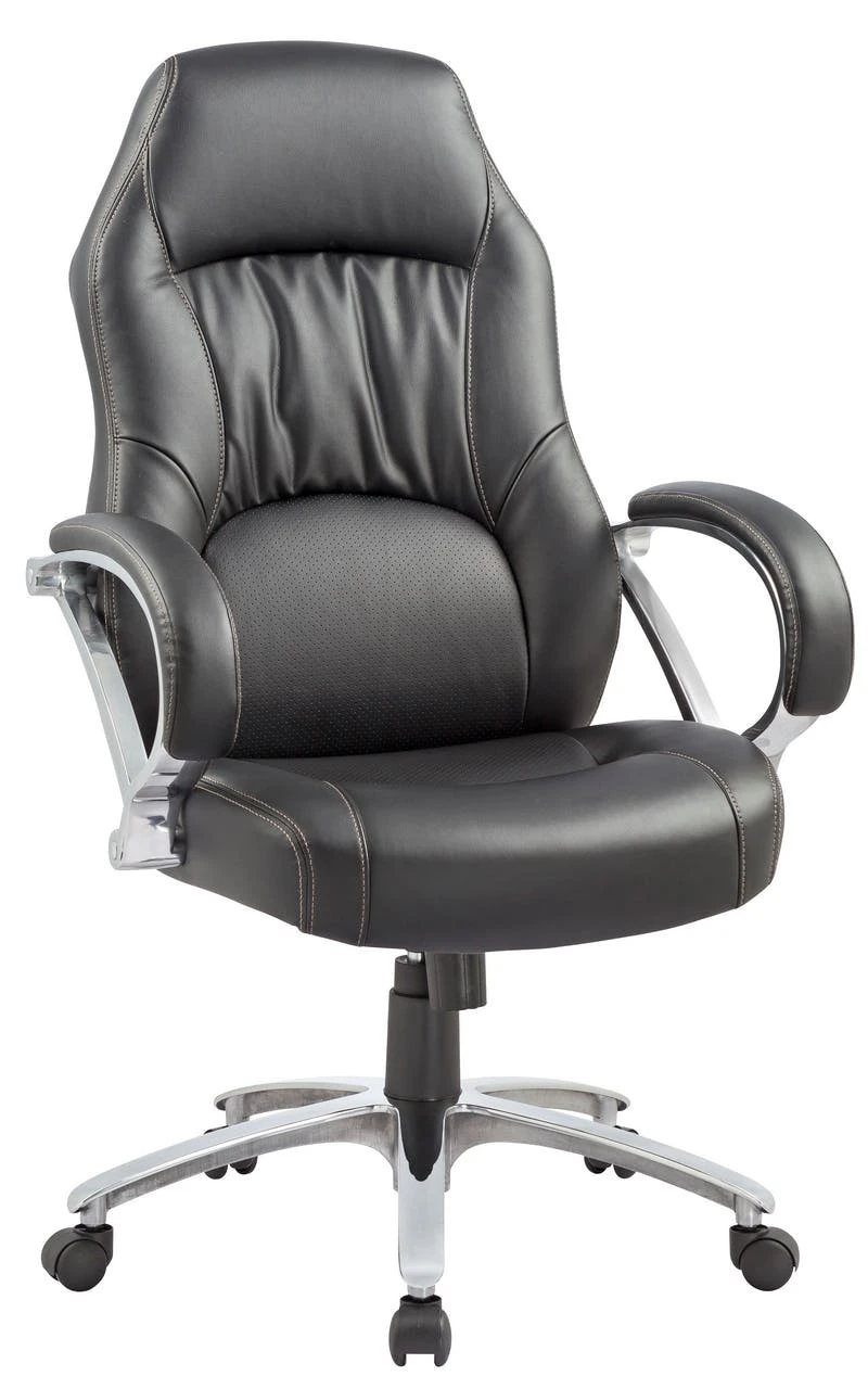 SIGMA Bürostuhl EC410, Aus PU, 59 X 70 X 108,5 Cm, Lederoptik Mit Sitzhöhenverstellung, Schwarz 5 SIGMA Bürostuhl EC410, Aus PU, 59 X 70 X 108,5 Cm, Lederoptik Mit Sitzhöhenverstellung, Schwarz – Bild 3