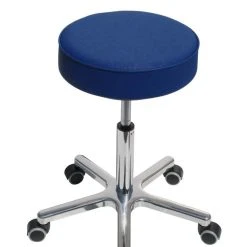 PROREGAL Klassischer Hocker Indianapolis Mit Rollen | Kunstlederpolsterung In Blau