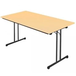 Lullmann Klapptisch Besprechungstisch Kantinentisch Verkaufstisch Schreibtisch 160 X 80 Cm RAL 9005 Schwarz/Ahorn-Dekor -Konftel Geschäft f4f599c4 1d9f 48ed 8f01 4198a43071ea 1