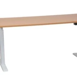 PROREGAL Elektrisch Höhenverstellbarer Schreibtisch Zebra | HxBxT 70-116x180x80 Cm | Weiß-Buche -Konftel Geschäft f971a183 c100 468a a806 9ded3986432a