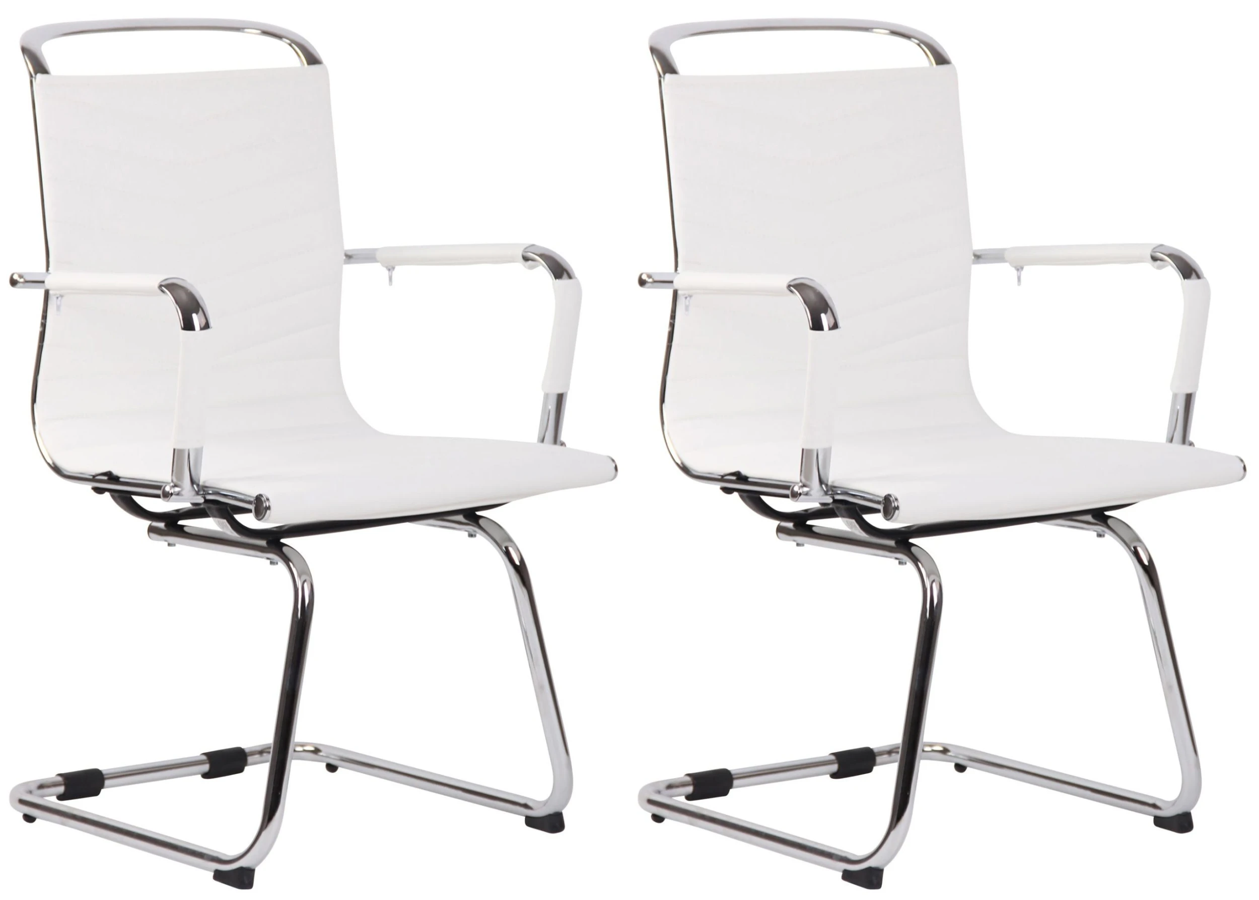 CLP 2er Set Stühle Burnley Kunstleder Creme 5 CLP 2er Set Stühle Burnley Kunstleder Creme – Bild 3